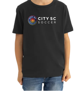 Youth T-Shirt Style B black with City SC Soccer text